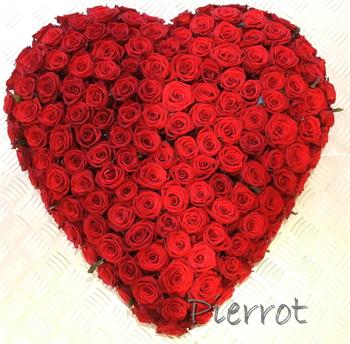 Rouwhart rode rozen